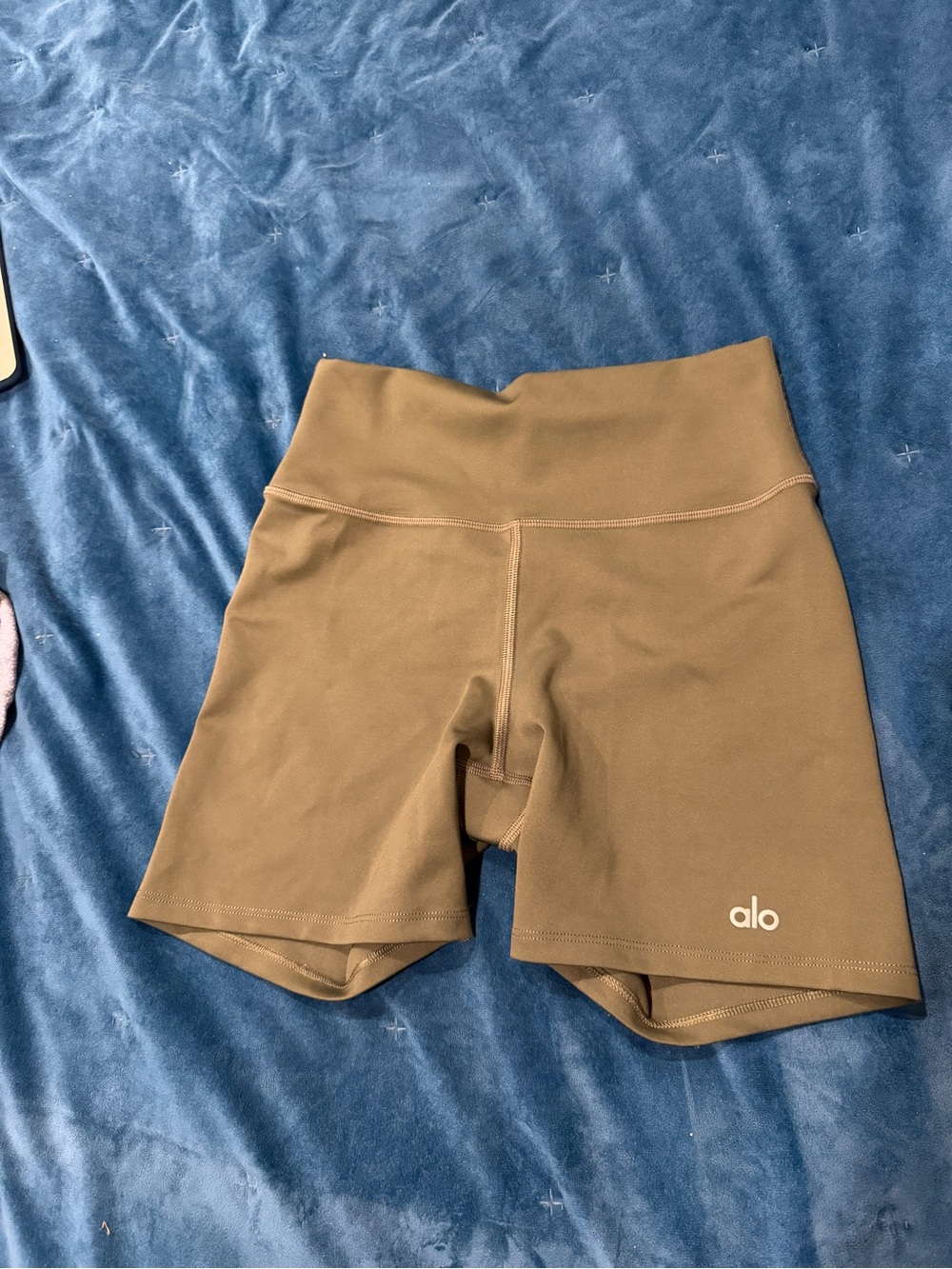 ALO Yoga High-Rise Olive Bike Shorts